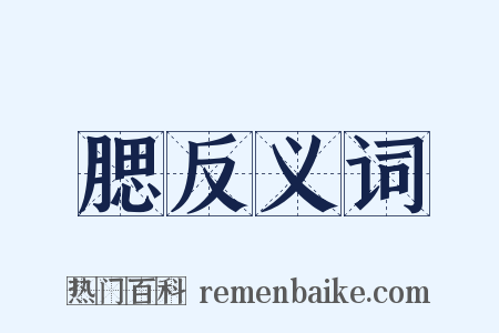 腮反义词是什么意思的图片